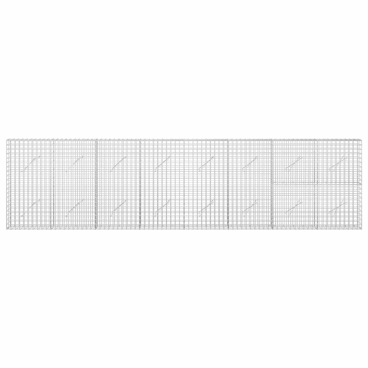 vidaXL Gabion z drutu 3,5 mm i siatką 5x5 cm 400x10x100 cm