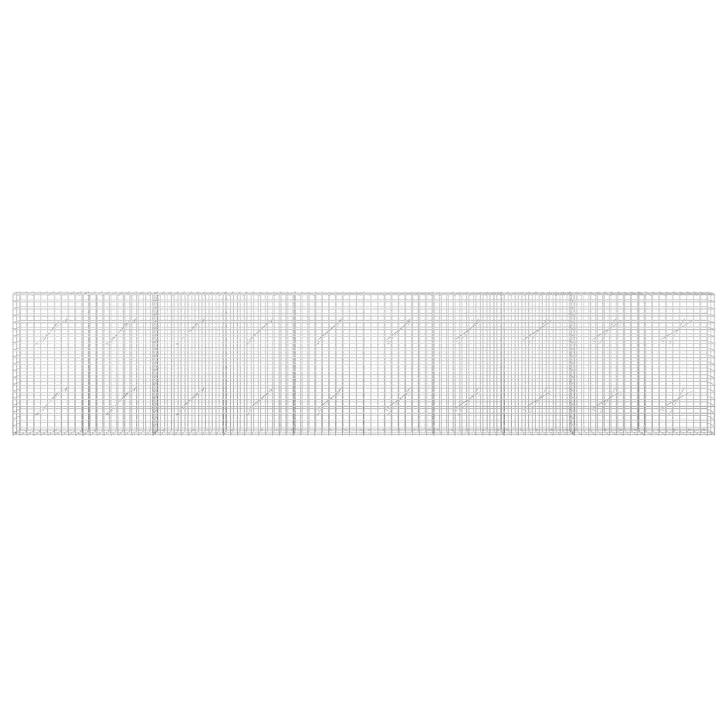 vidaXL Gabion z drutu 3,5 mm i siatką 5x5 cm 500x10x100 cm