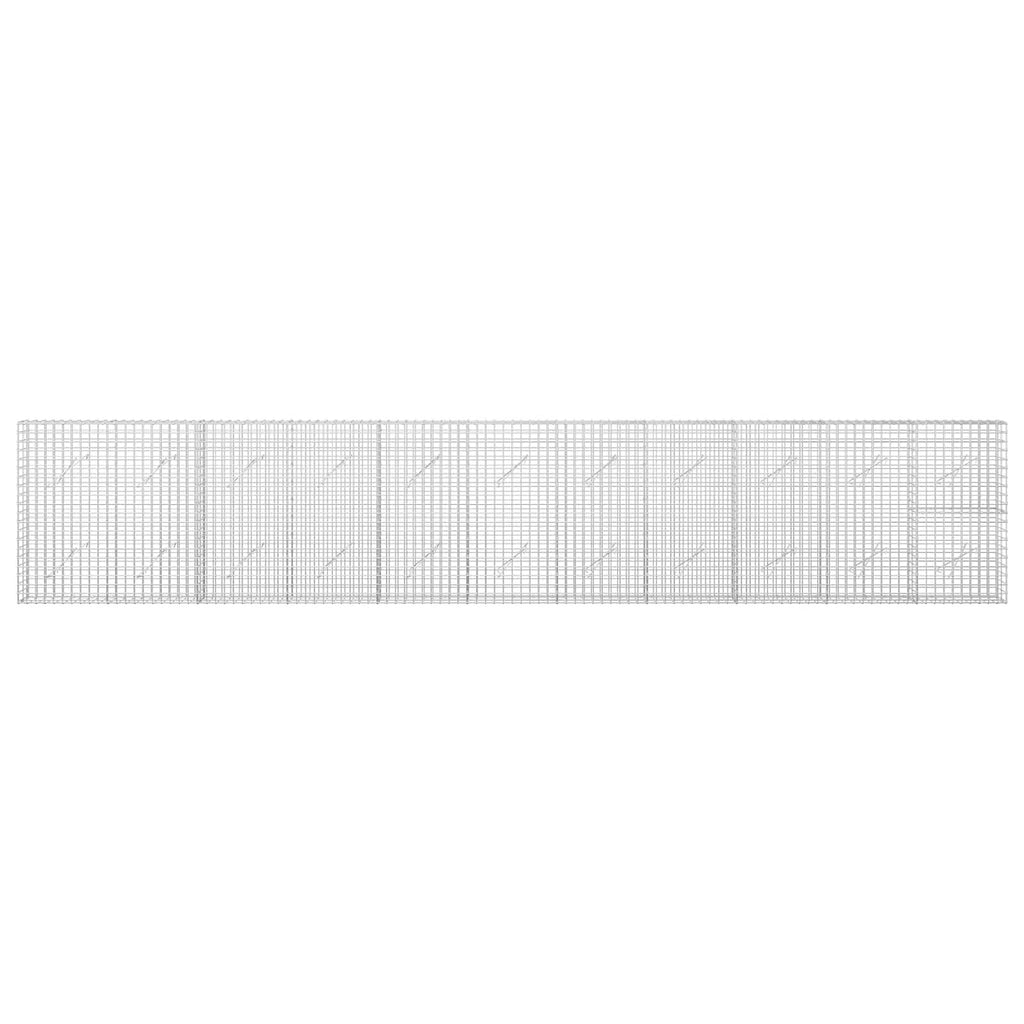 vidaXL Gabion z drutu 3,5 mm i siatką 5x5 cm 550x10x100 cm