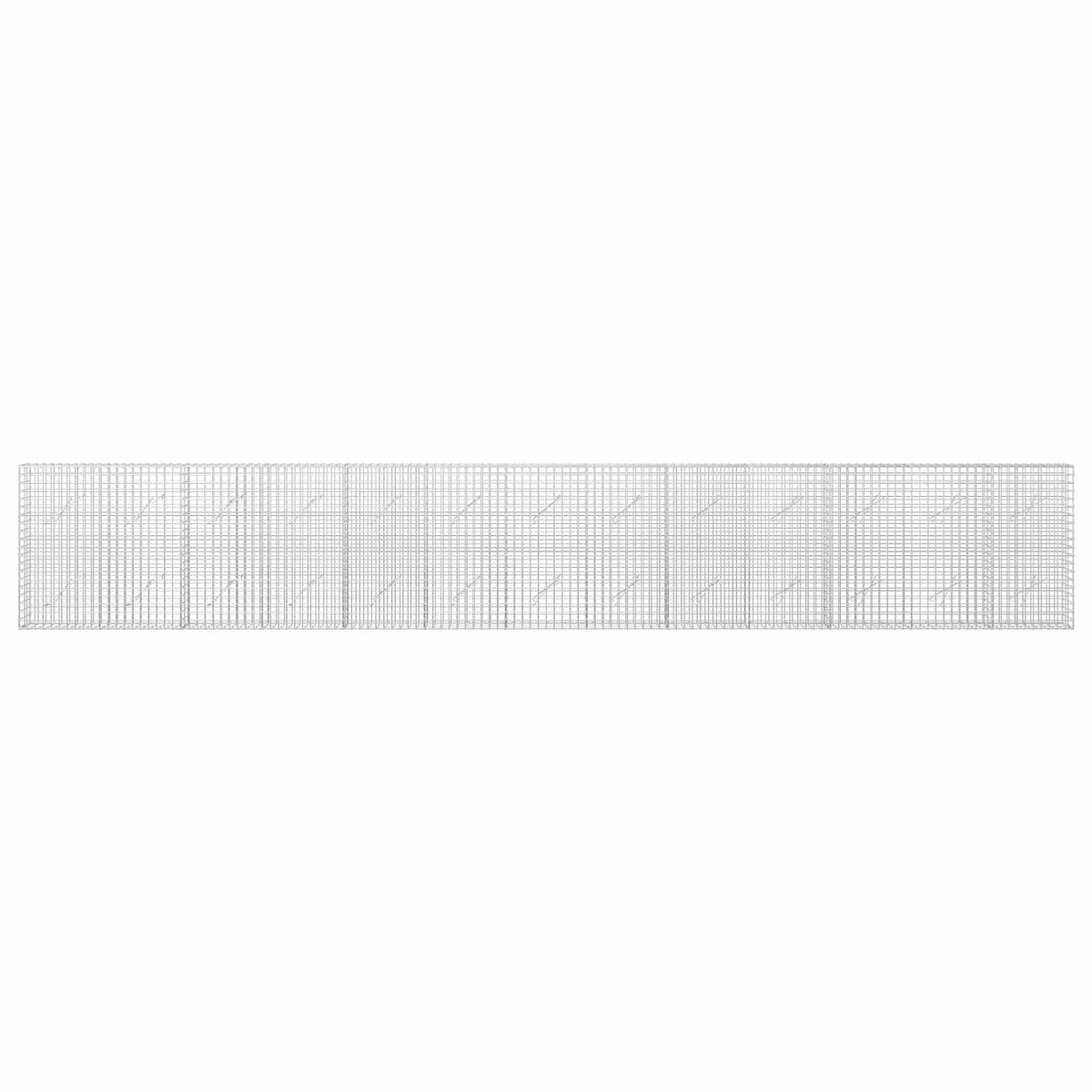 vidaXL Gabion z drutu 3,5 mm i siatką 5x5 cm 650x10x100 cm
