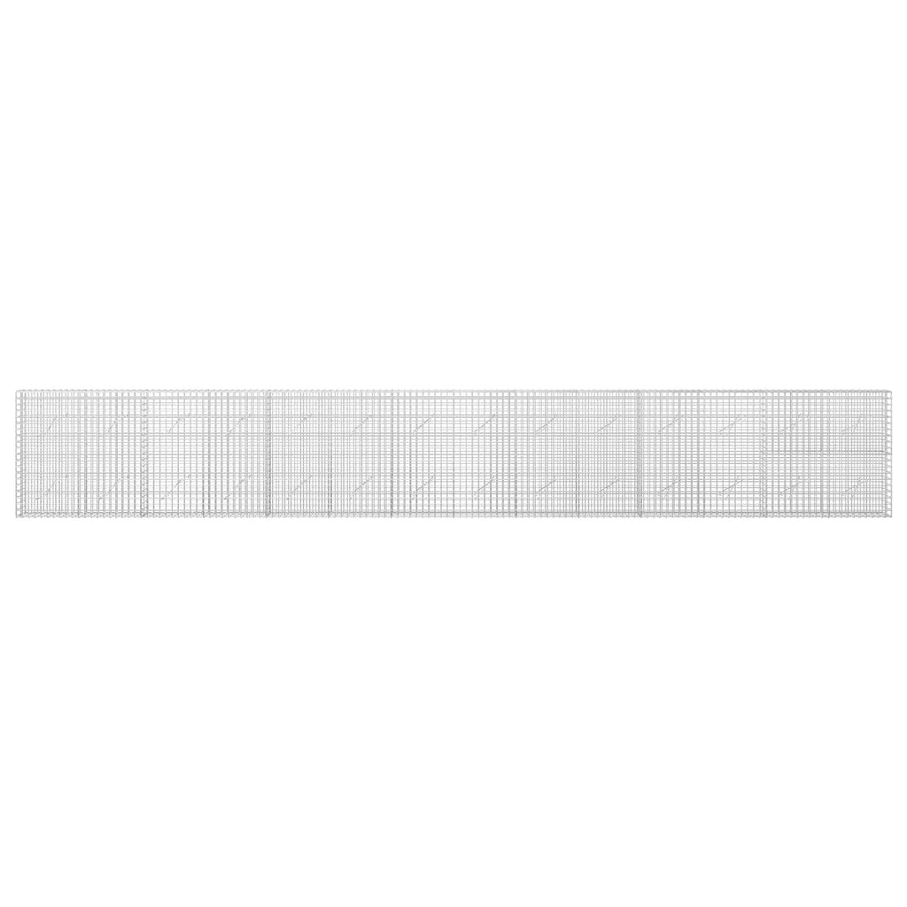 vidaXL Gabion z drutu 3,5 mm i siatką 5x5 cm 700x10x100 cm