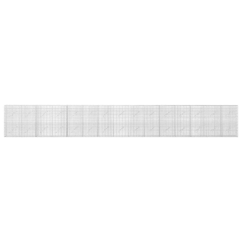 vidaXL Gabion z drutu 3,5 mm i siatką 5x5 cm 750x10x100 cm