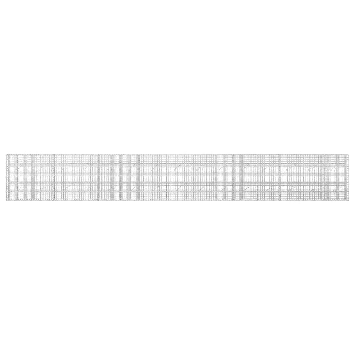 vidaXL Gabion z drutu 3,5 mm i siatką 5x5 cm 750x10x100 cm