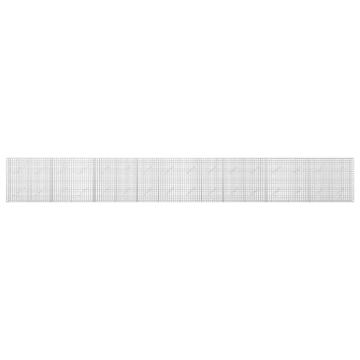 vidaXL Gabion z drutu 3,5 mm i siatką 5x5 cm 800x10x100 cm