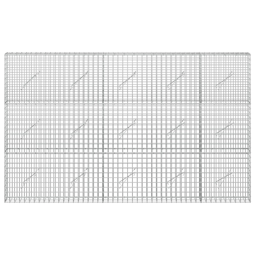 vidaXL Gabion z drutu 3,5 mm i siatką 5x5 cm 250x10x150 cm