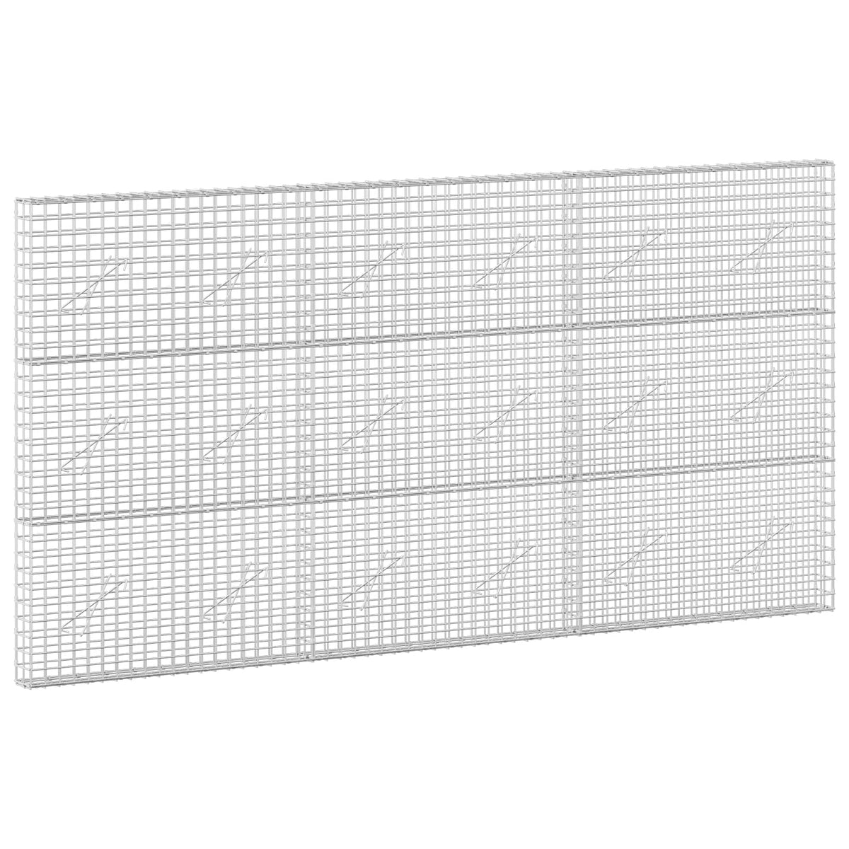 vidaXL Gabion z drutu 3,5 mm i siatką 5x5 cm 300x10x150 cm