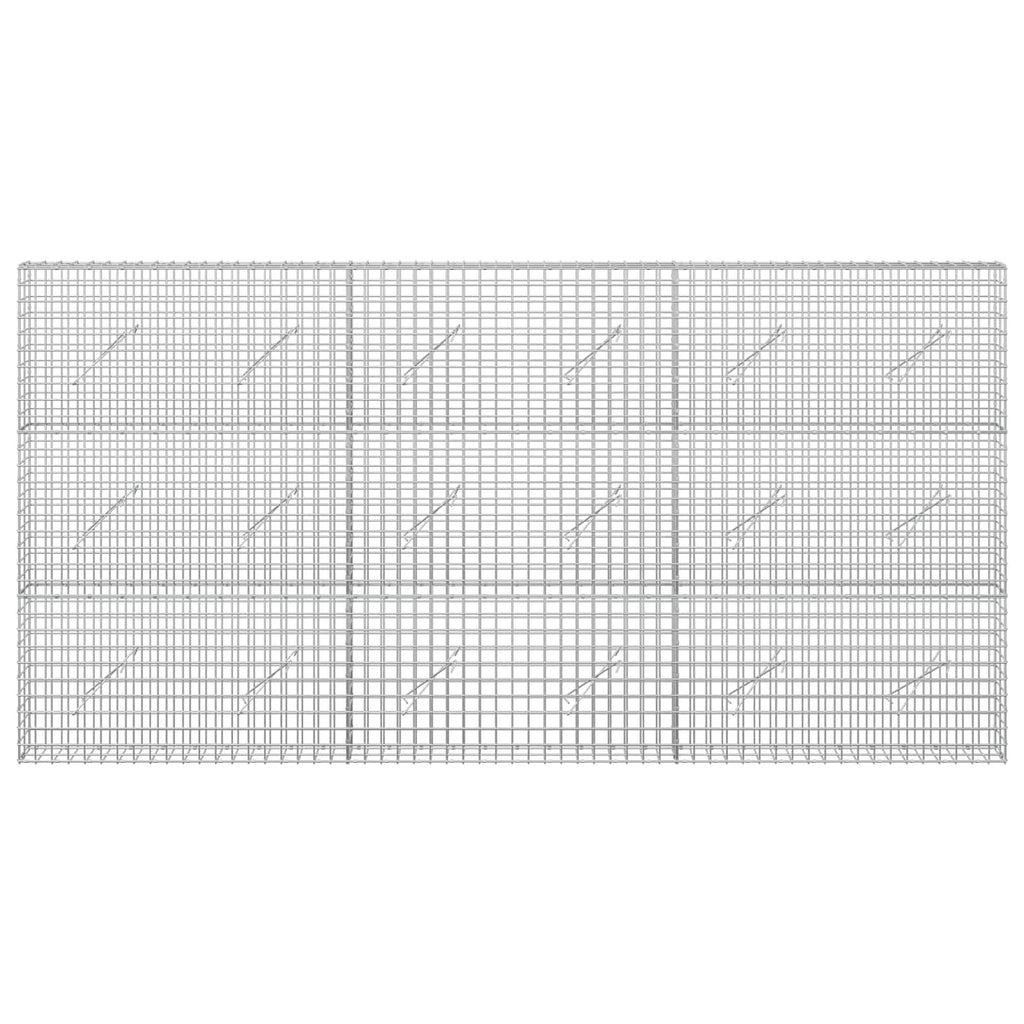 vidaXL Gabion z drutu 3,5 mm i siatką 5x5 cm 300x10x150 cm