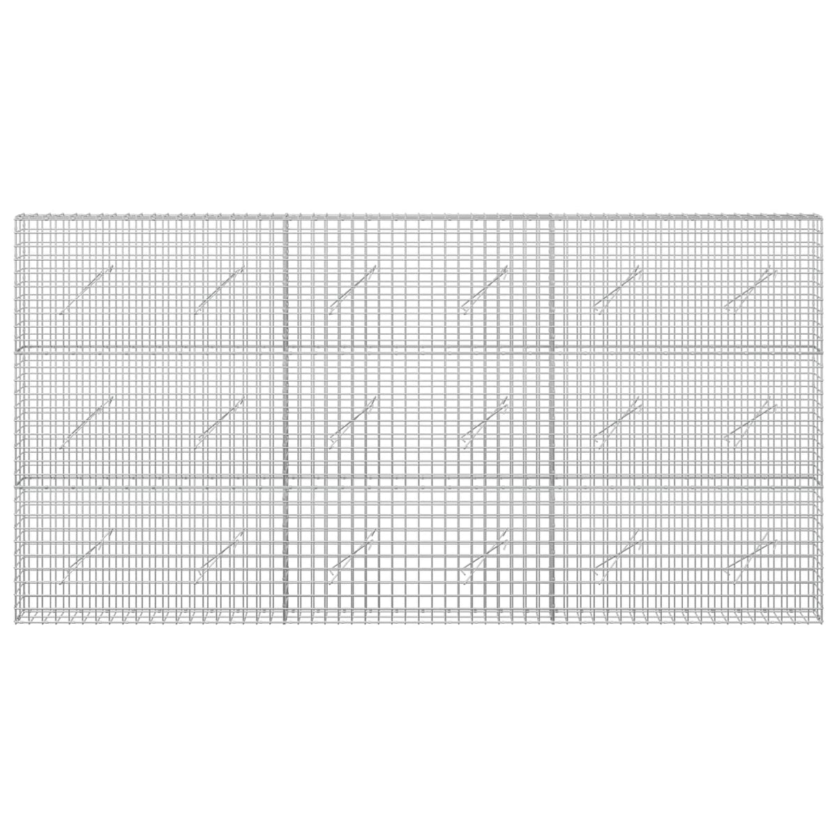 vidaXL Gabion z drutu 3,5 mm i siatką 5x5 cm 300x10x150 cm