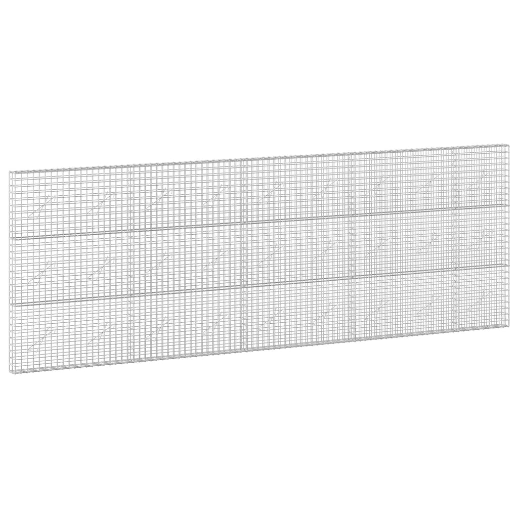 vidaXL Gabion z drutu 3,5 mm i siatką 5x5 cm 450x10x150 cm