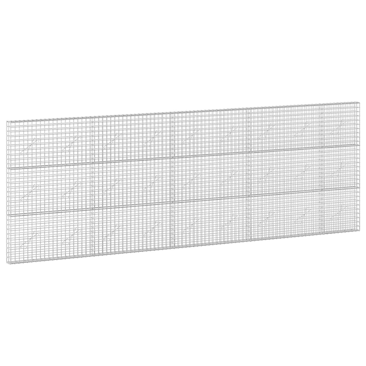 vidaXL Gabion z drutu 3,5 mm i siatką 5x5 cm 450x10x150 cm