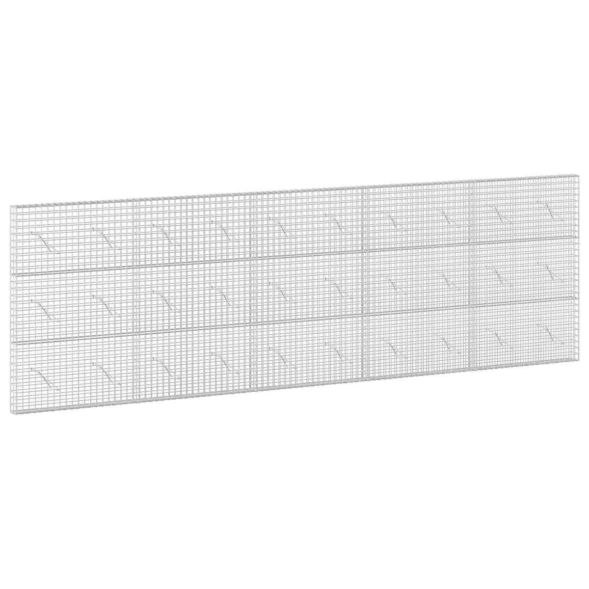 vidaXL Gabion z drutu 3,5 mm i siatką 5x5 cm 500x10x150 cm