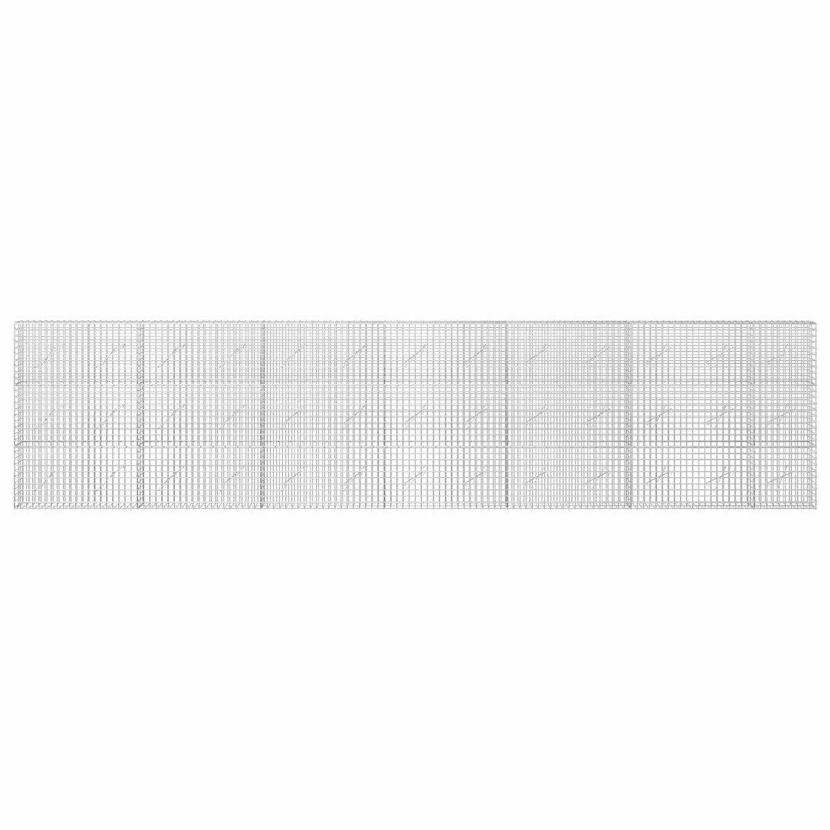 vidaXL Gabion z drutu 3,5 mm i siatką 5x5 cm 650x10x150 cm