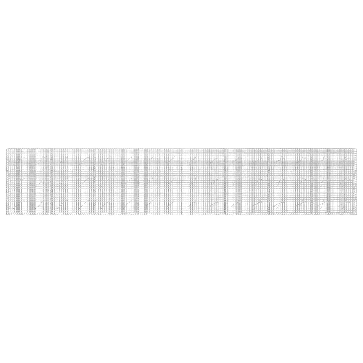 vidaXL Gabion z drutu 3,5 mm i siatką 5x5 cm 800x10x150 cm