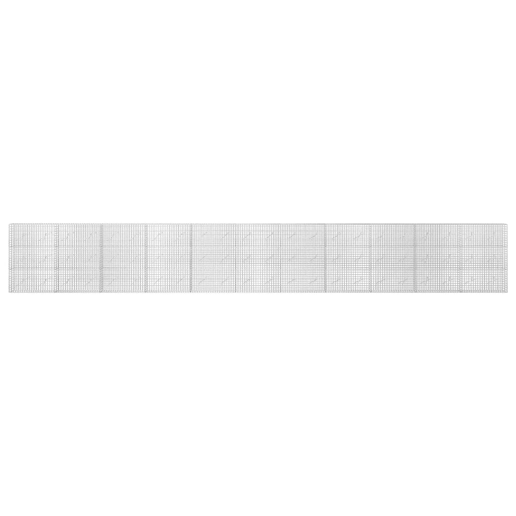 vidaXL Gabion z drutu 3,5 mm i siatką 5x5 cm 1100x10x150 cm