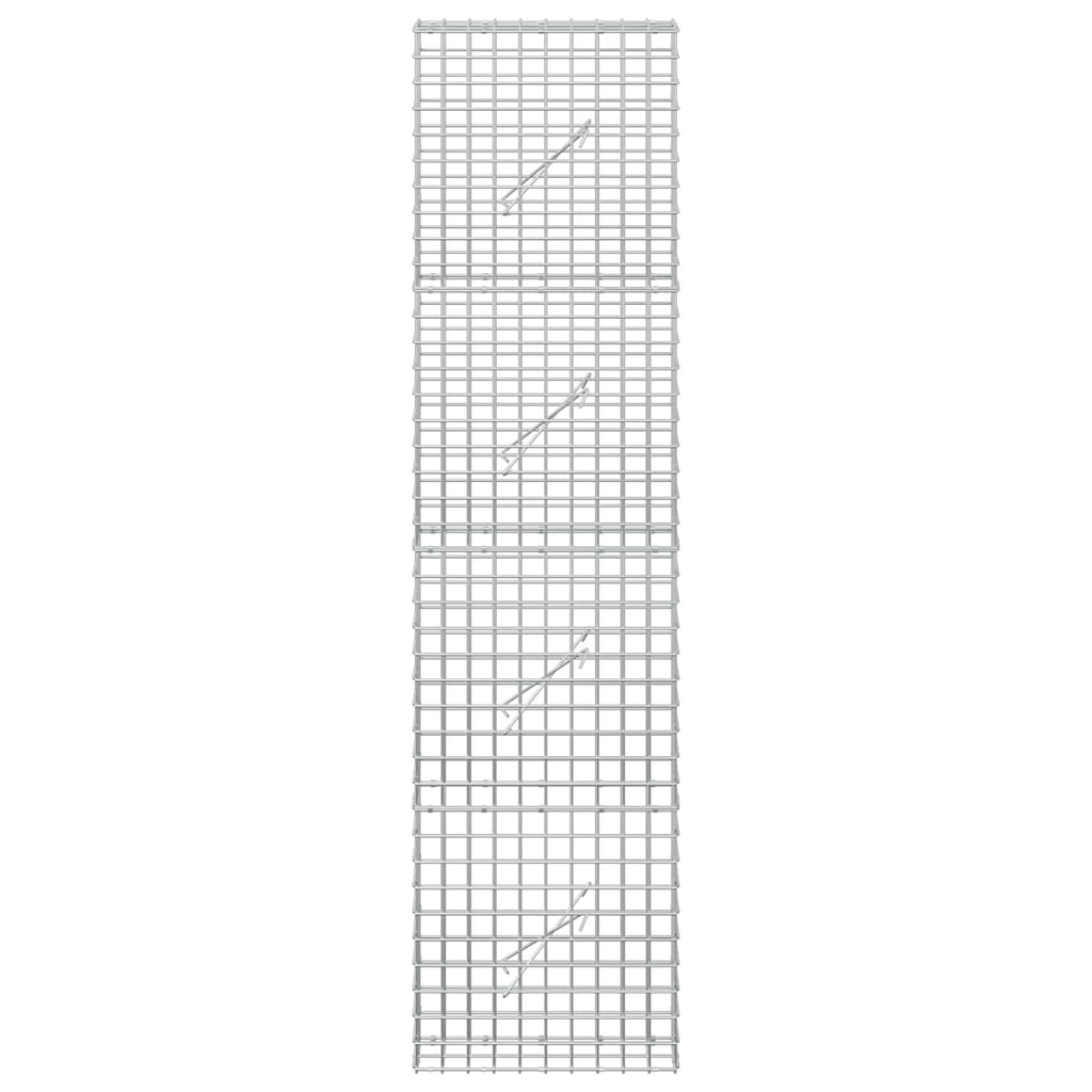 vidaXL Gabion z drutu 3,5 mm i siatką 5x5 cm 50x10x200 cm