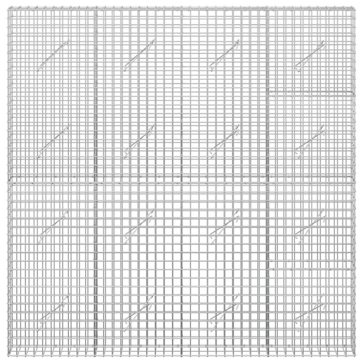 vidaXL Gabion z drutu 3,5 mm i siatką 5x5 cm 200x10x200 cm