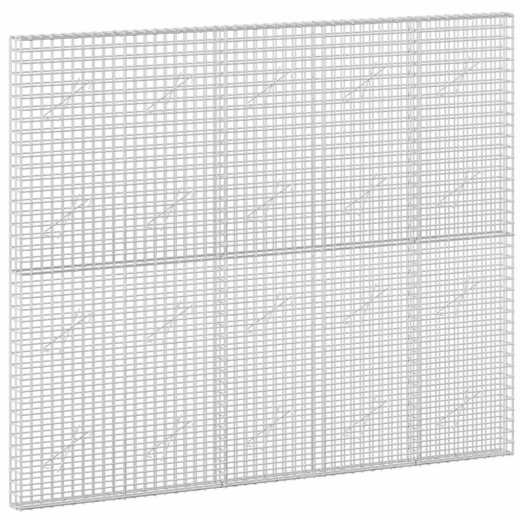 vidaXL Gabion z drutu 3,5 mm i siatką 5x5 cm 250x10x200 cm