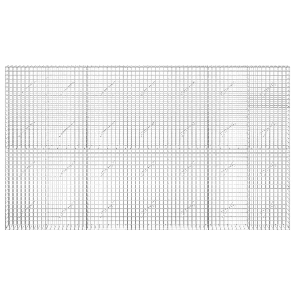 vidaXL Gabion z drutu 3,5 mm i siatką 5x5 cm 350x10x200 cm