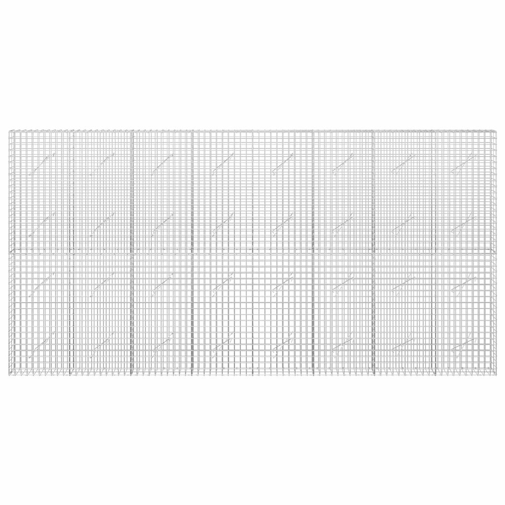 vidaXL Gabion z drutu 3,5 mm i siatką 5x5 cm 400x10x200 cm