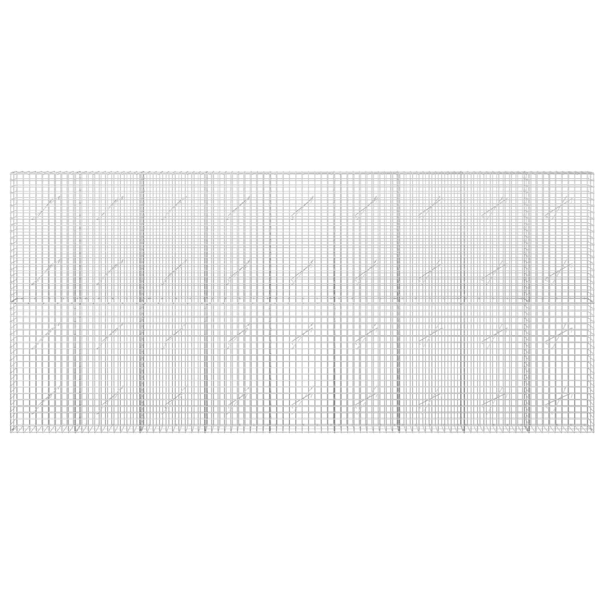 vidaXL Gabion z drutu 3,5 mm i siatką 5x5 cm 450x10x200 cm