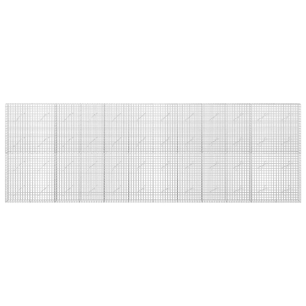 vidaXL Gabion z drutu 3,5 mm i siatką 5x5 cm 600x10x200 cm