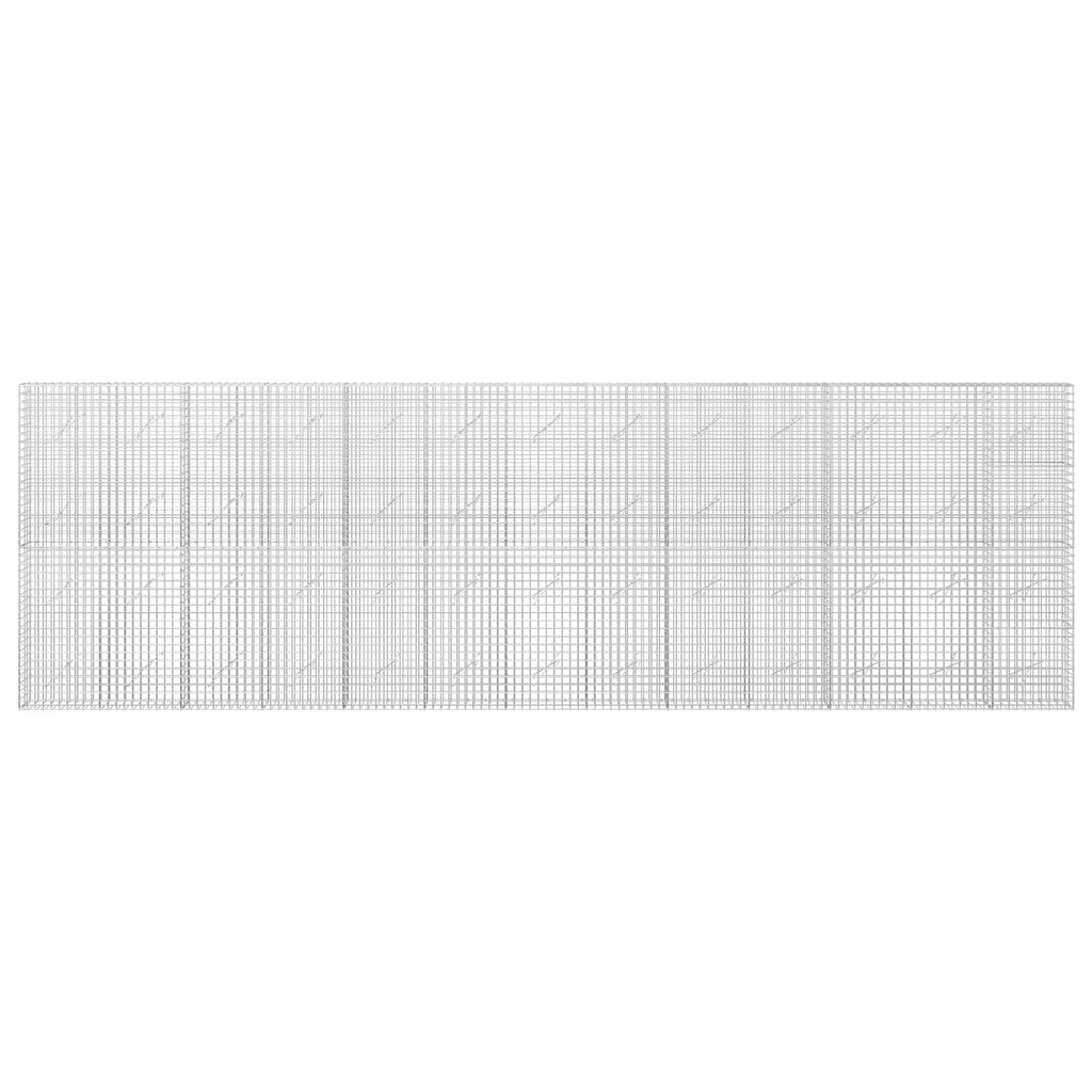 vidaXL Gabion z drutu 3,5 mm i siatką 5x5 cm 650x10x200 cm