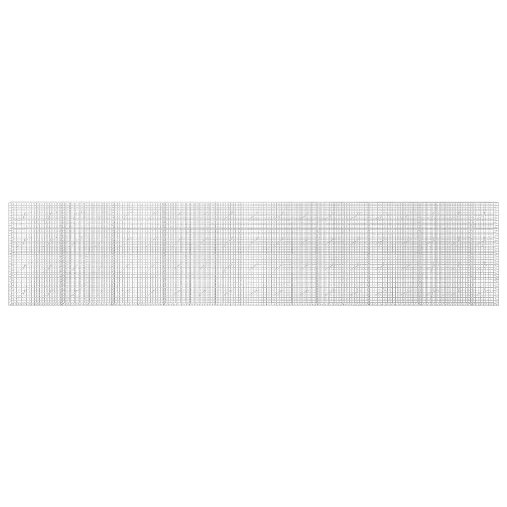 vidaXL Gabion z drutu 3,5 mm i siatką 5x5 cm 950x10x200 cm