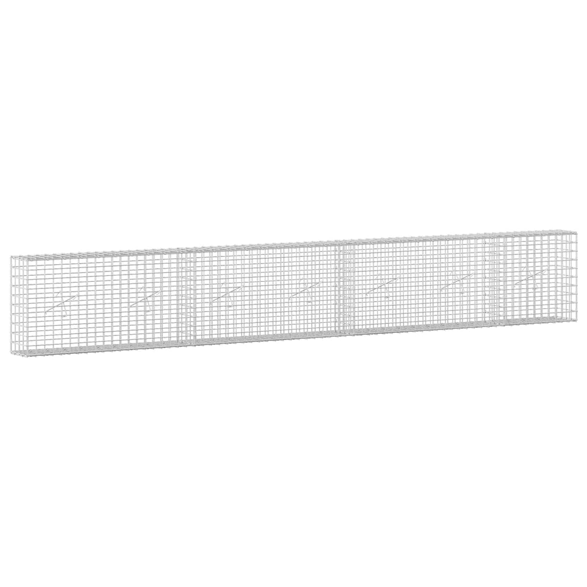 vidaXL Gabion z drutu 3,5 mm i siatką 5x5 cm 350x20x50 cm