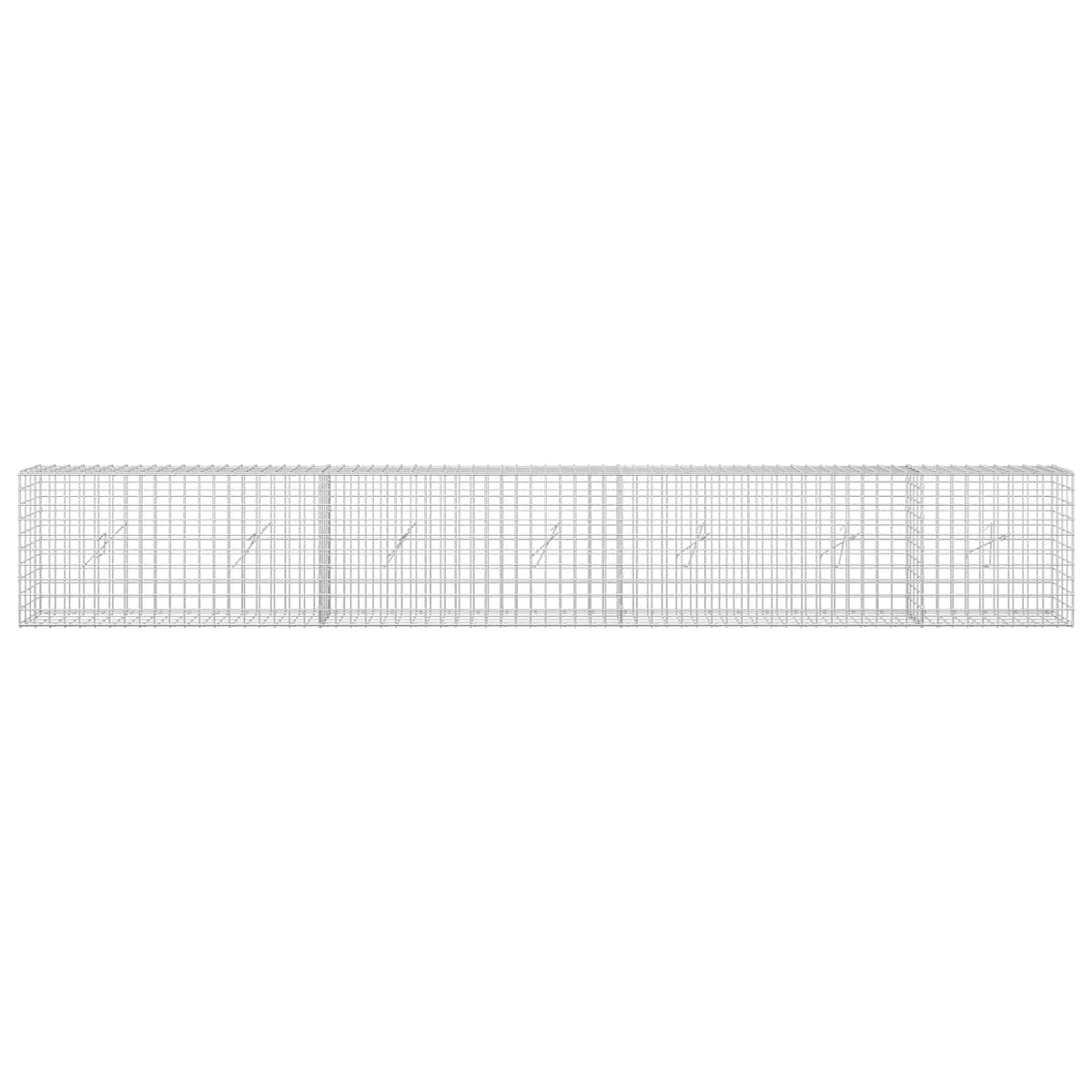 vidaXL Gabion z drutu 3,5 mm i siatką 5x5 cm 350x20x50 cm