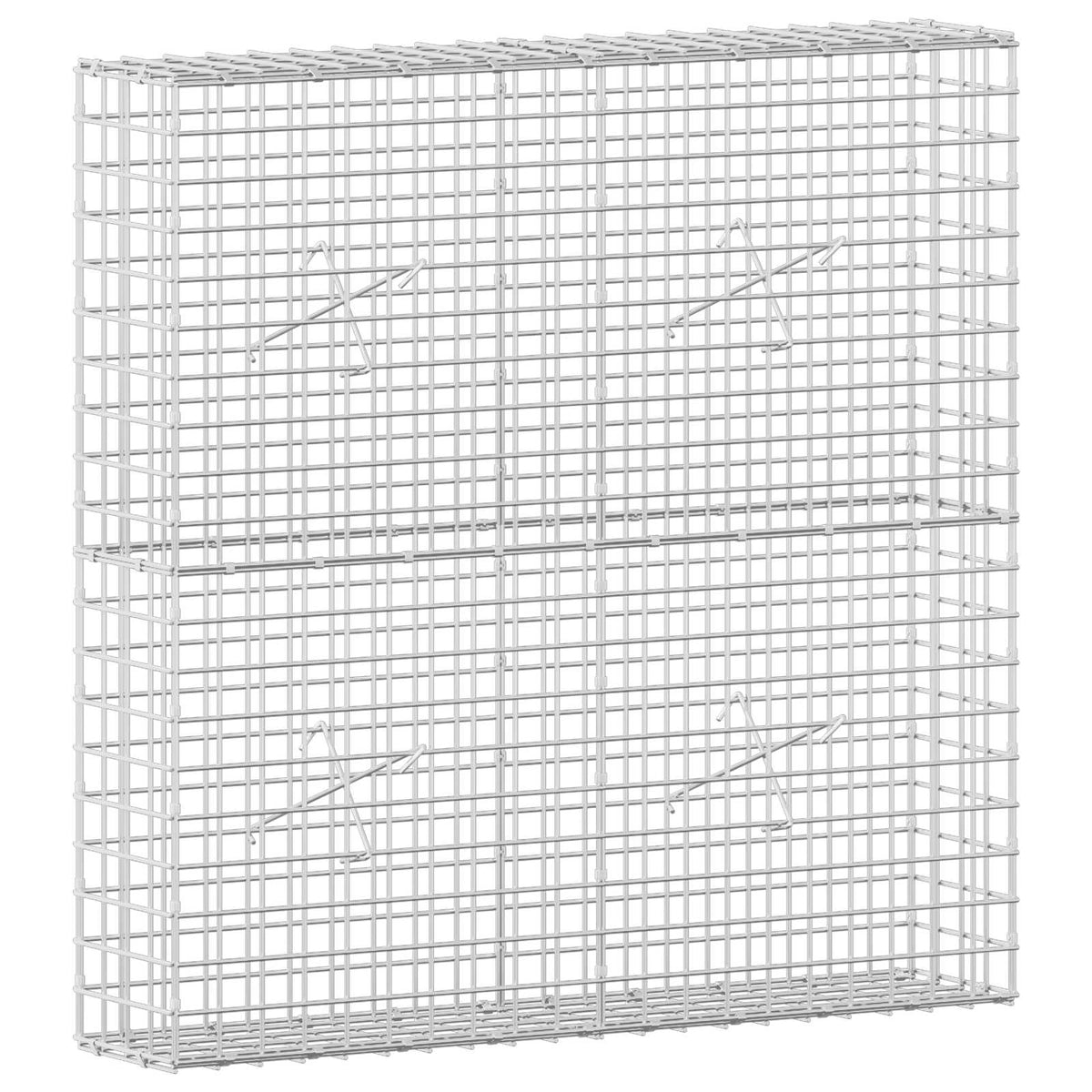 vidaXL Gabion z drutu 3,5 mm i siatką 5x5 cm 100x20x100 cm
