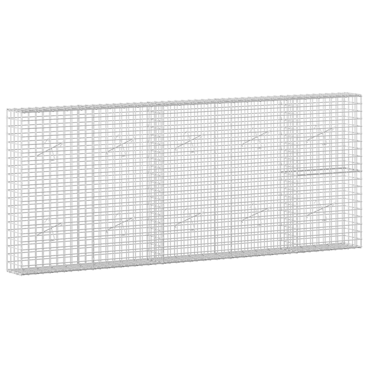 vidaXL Gabion z drutu 3,5 mm i siatką 5x5 cm 250x20x100 cm