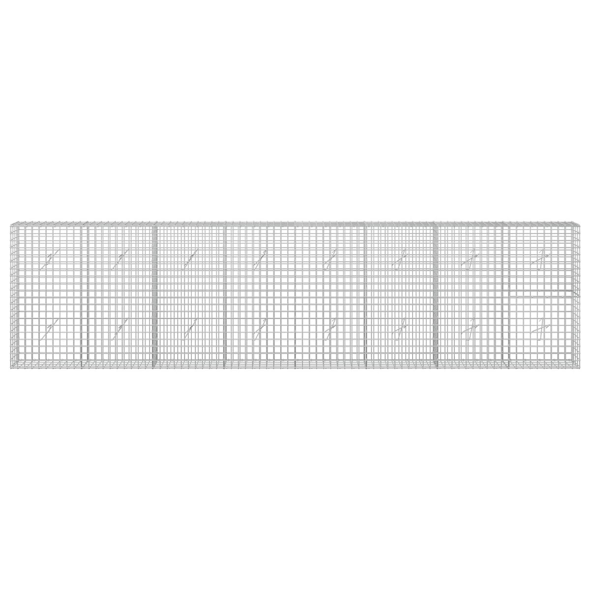 vidaXL Gabion z drutu 3,5 mm i siatką 5x5 cm 400x20x100 cm