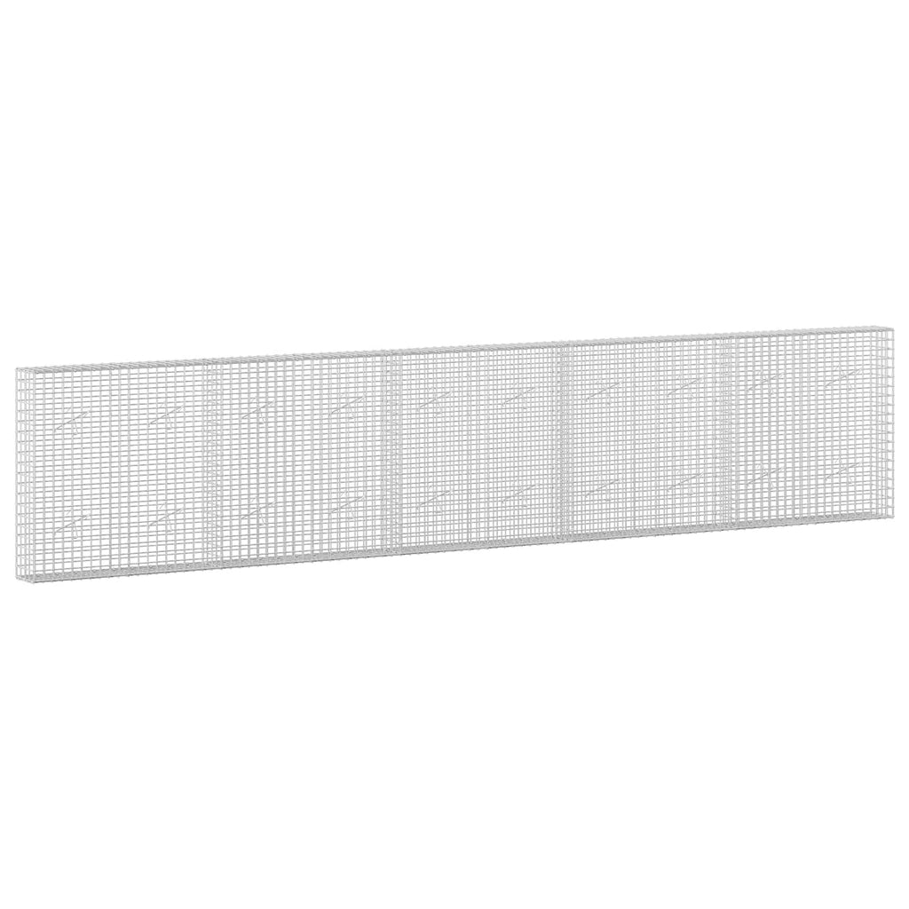 vidaXL Gabion z drutu 3,5 mm i siatką 5x5 cm 500x20x100 cm