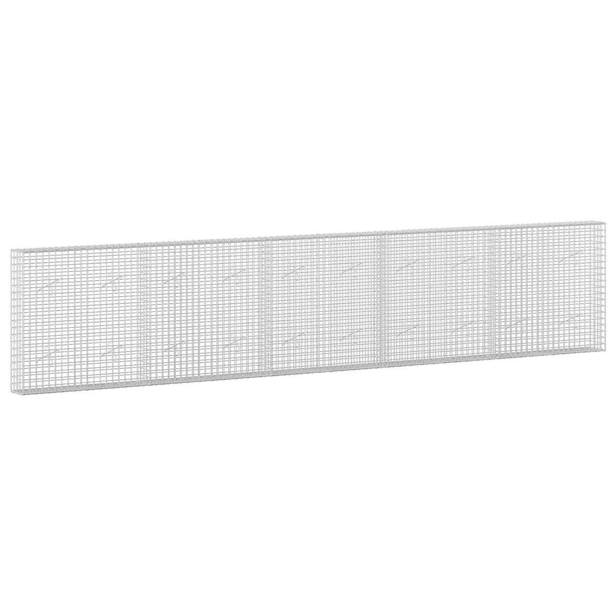 vidaXL Gabion z drutu 3,5 mm i siatką 5x5 cm 500x20x100 cm