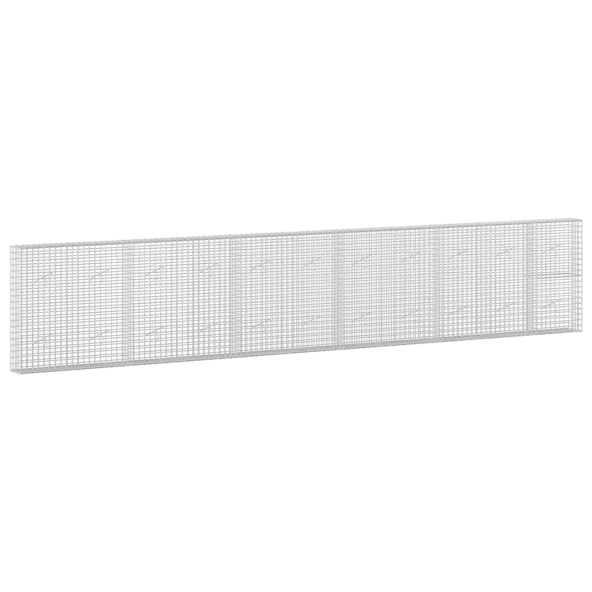 vidaXL Gabion z drutu 3,5 mm i siatką 5x5 cm 550x20x100 cm