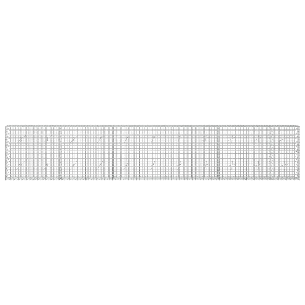 vidaXL Gabion z drutu 3,5 mm i siatką 5x5 cm 550x20x100 cm