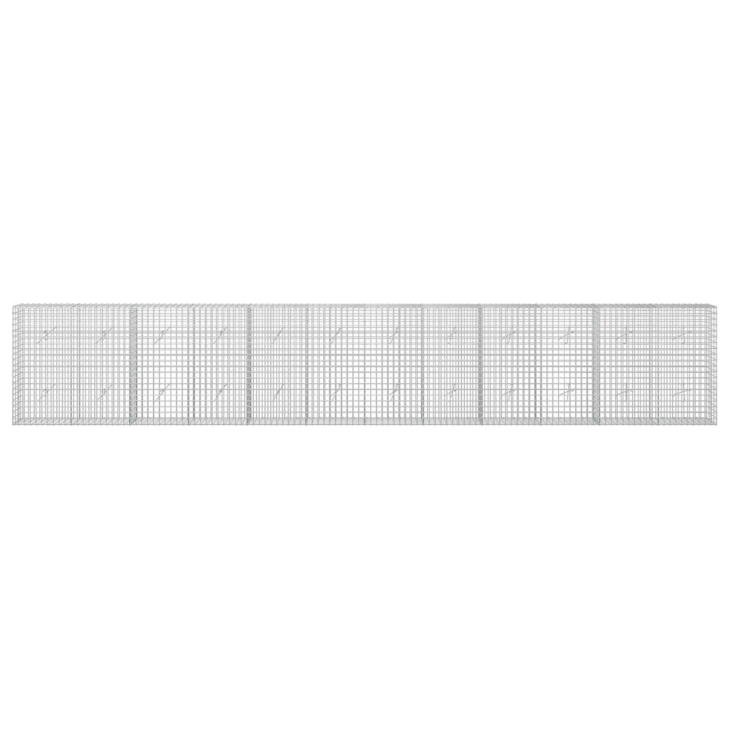 vidaXL Gabion z drutu 3,5 mm i siatką 5x5 cm 600x20x100 cm