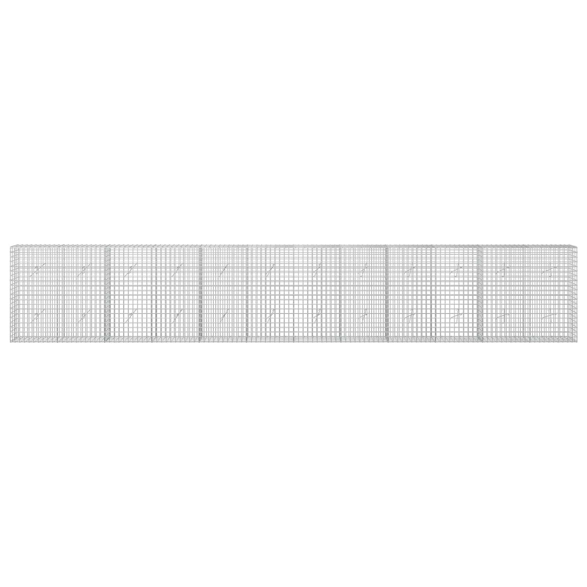 vidaXL Gabion z drutu 3,5 mm i siatką 5x5 cm 600x20x100 cm