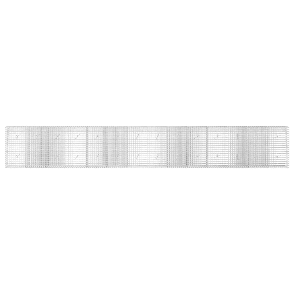 vidaXL Gabion z drutu 3,5 mm i siatką 5x5 cm 700x20x100 cm