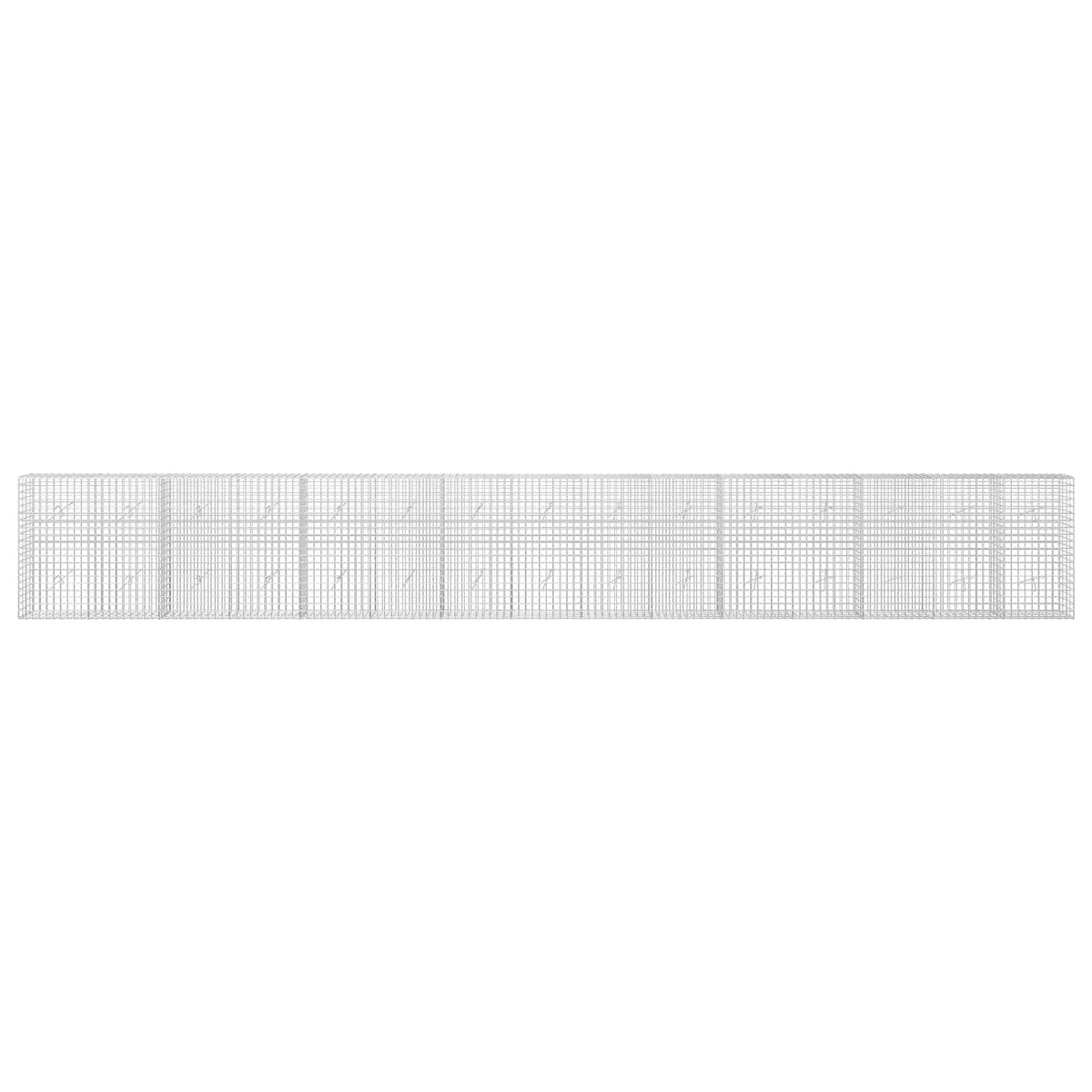 vidaXL Gabion z drutu 3,5 mm i siatką 5x5 cm 750x20x100 cm