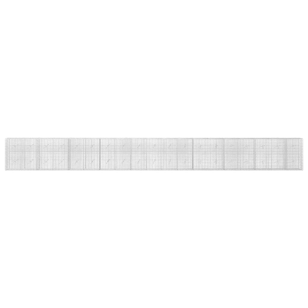 vidaXL Gabion z drutu 3,5 mm i siatką 5x5 cm 950x20x100 cm