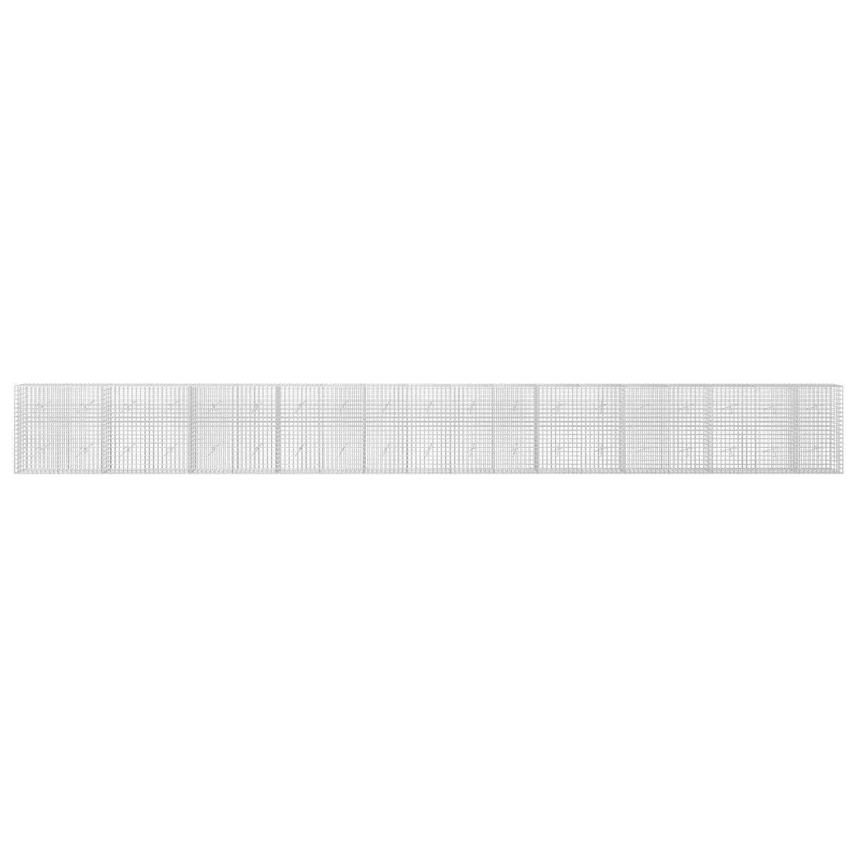 vidaXL Gabion z drutu 3,5 mm i siatką 5x5 cm 950x20x100 cm