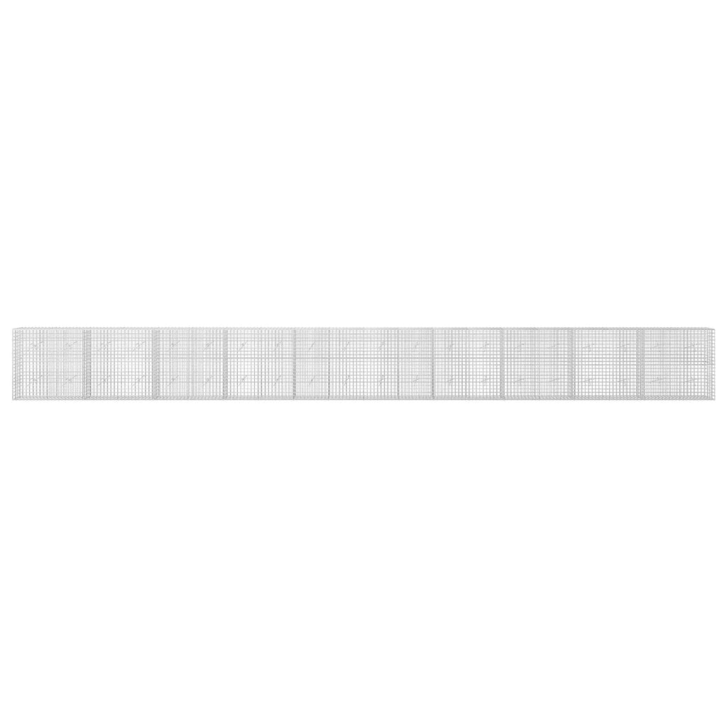 vidaXL Gabion z drutu 3,5 mm i siatką 5x5 cm 1000x20x100 cm
