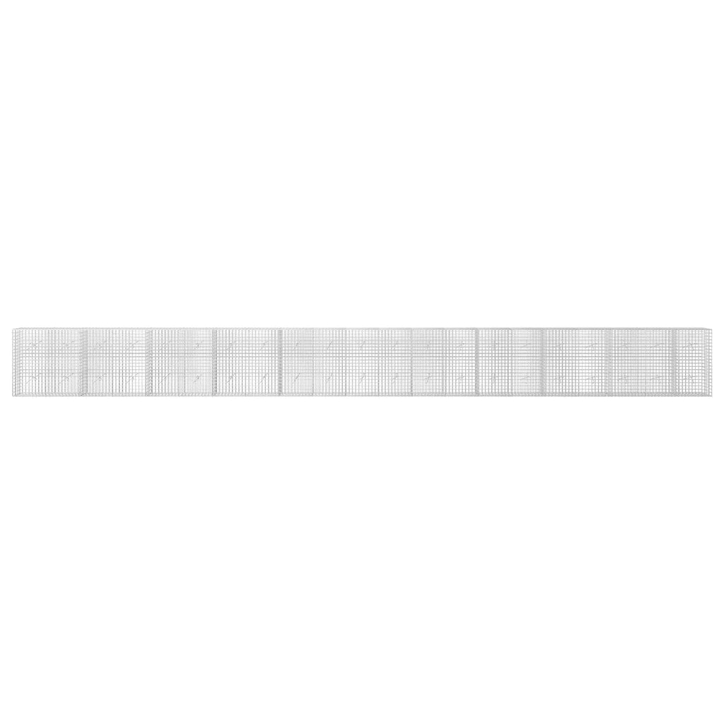 vidaXL Gabion z drutu 3,5 mm i siatką 5x5 cm 1050x20x100 cm