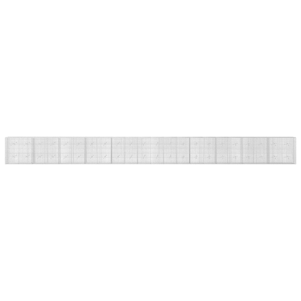 vidaXL Gabion z drutu 3,5 mm i siatką 5x5 cm 1100x20x100 cm