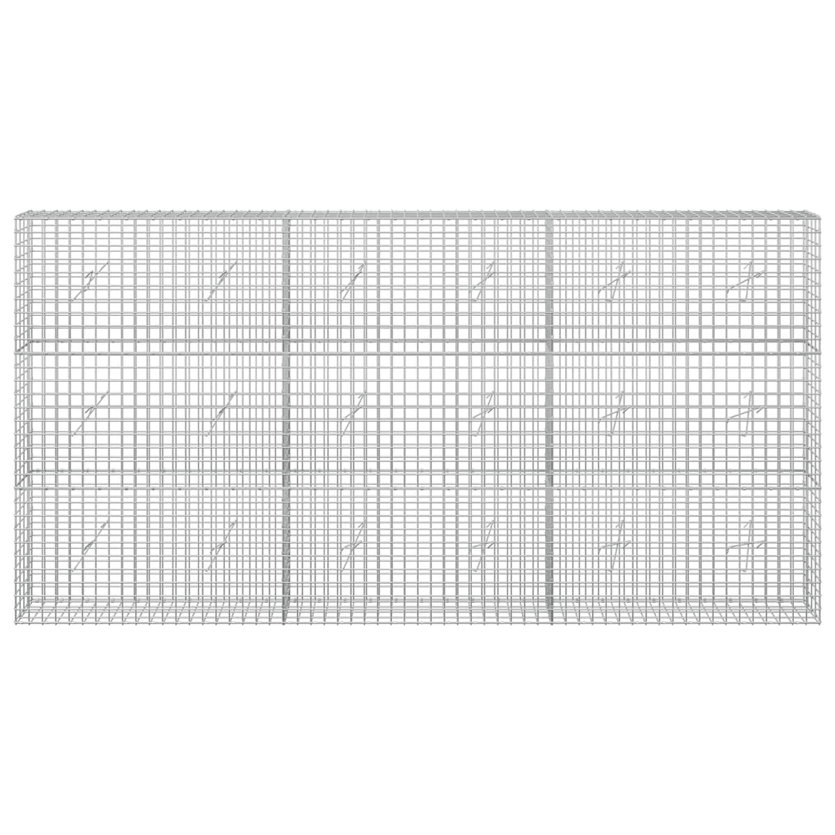 vidaXL Gabion z drutu 3,5 mm i siatką 5x5 cm 300x20x150 cm