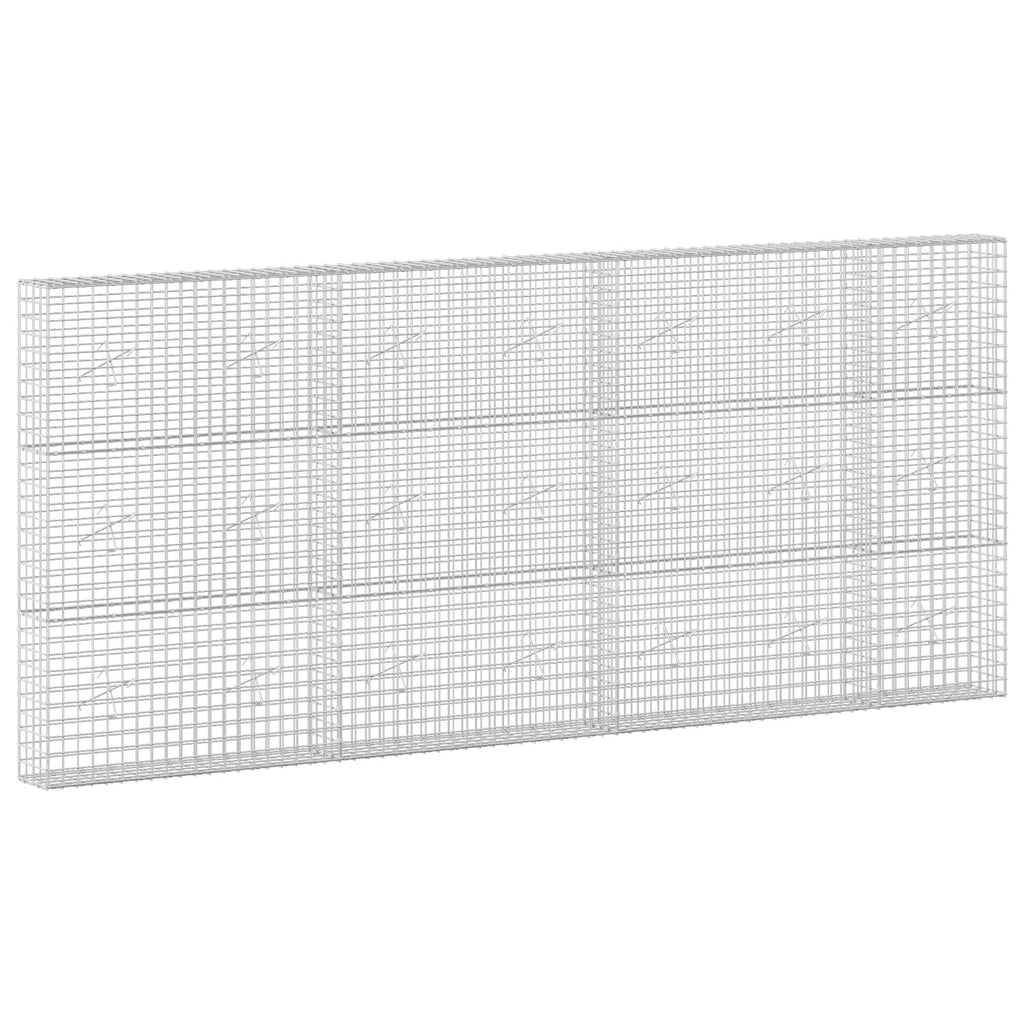 vidaXL Gabion z drutu 3,5 mm i siatką 5x5 cm 350x20x150 cm
