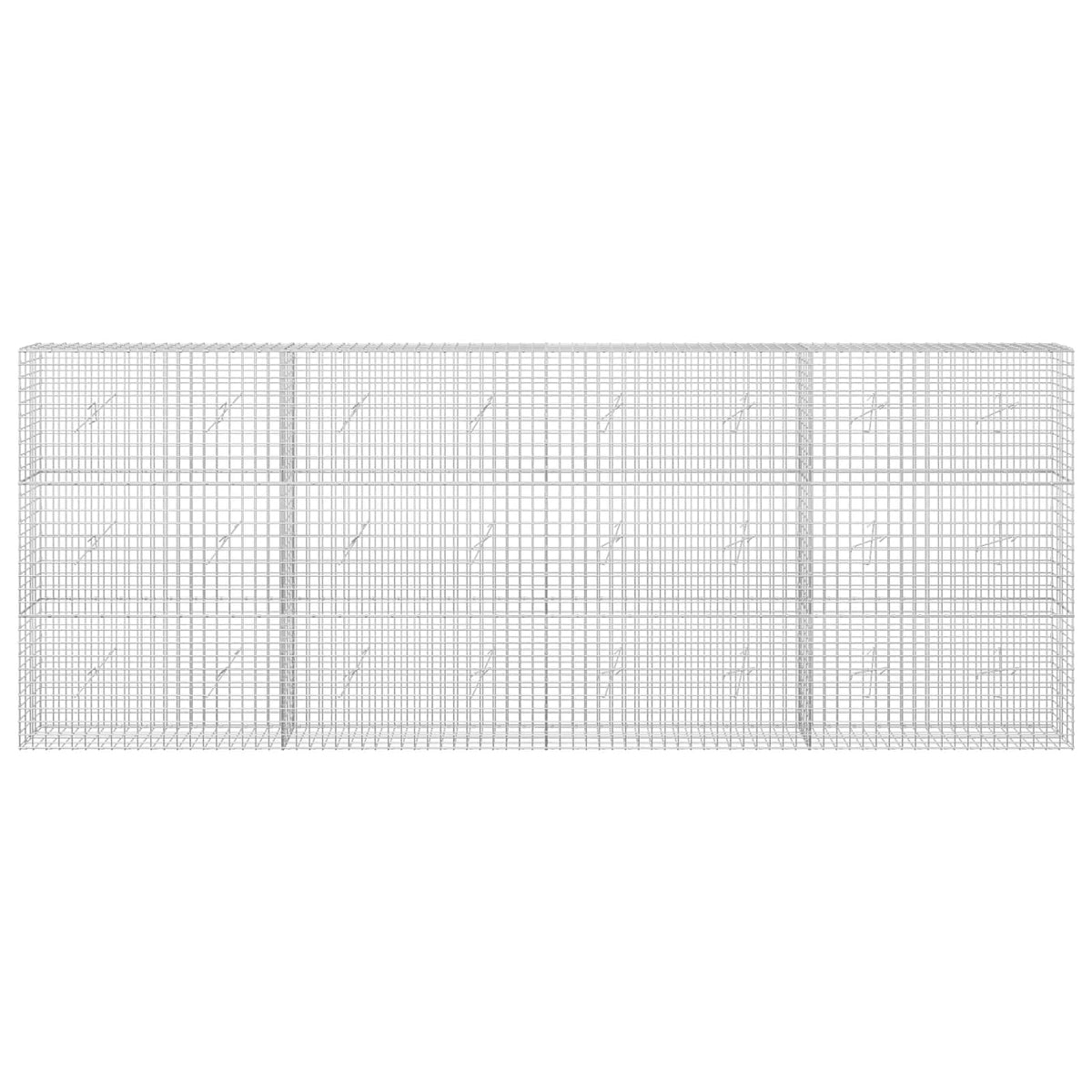 vidaXL Gabion z drutu 3,5 mm i siatką 5x5 cm 400x20x150 cm
