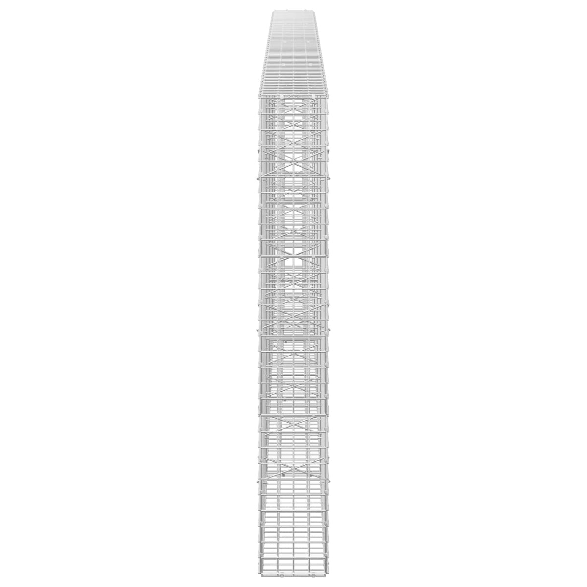 vidaXL Gabion z drutu 3,5 mm i siatką 5x5 cm 400x20x150 cm