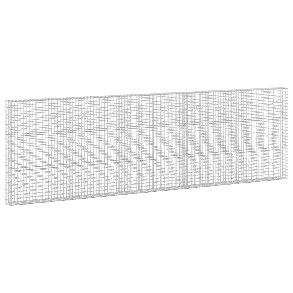 vidaXL Gabion z drutu 3,5 mm i siatką 5x5 cm 500x20x150 cm